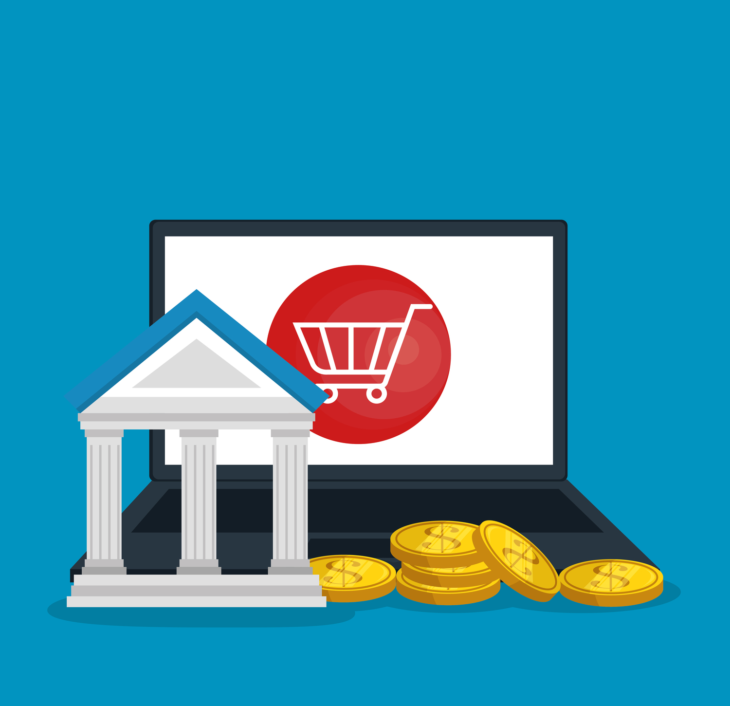 save money on line with laptop